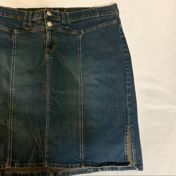 Vintage Jalate paneled A line Denim Skirt - Picture 2 of 4